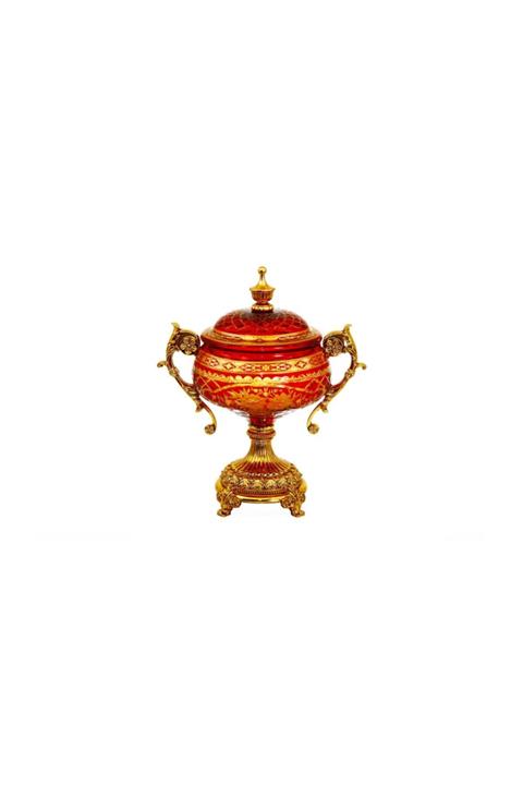 Mikasa Moor Bordo Gold Kesme Kapaklı Şekerlik 28x3 cm