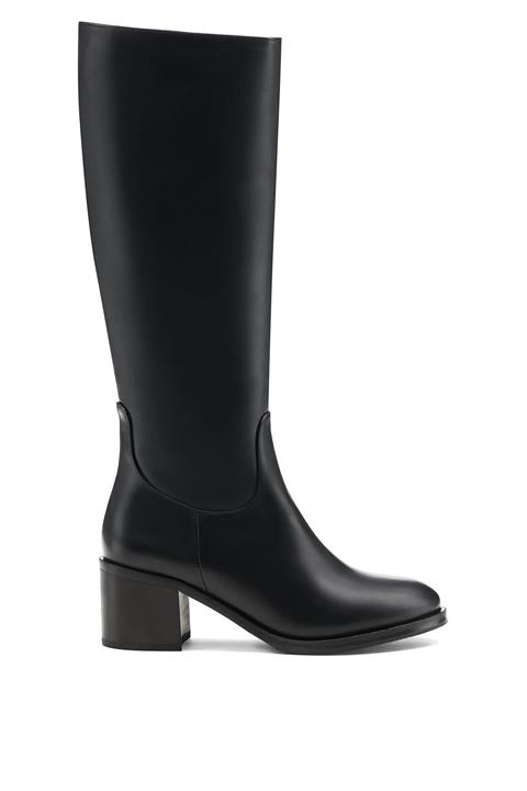 Nine West Yanmen 1pr Siyah Kadın Topuklu Çizme