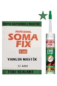 Somafix 12 Adet 310 Ml Siyah Yangına Dayanıklı 1500 'c Isı Mastiği