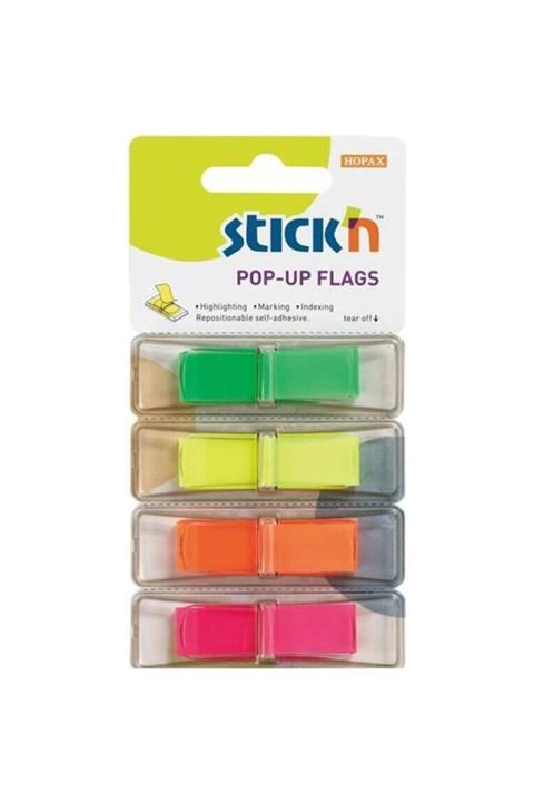 Gıpta Stıckn 45x12 Neon 4 Renk Pop-up Yapışkanlı Ayraç 40 Yp.