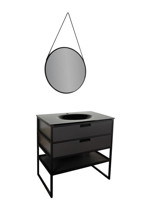 DORA BANYO Mdf Banyo Dolabı Cubo Dora Antrasit