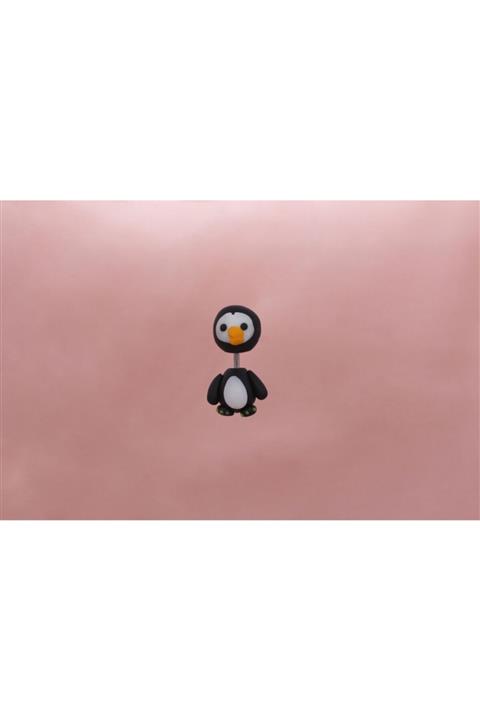 Üzüm Hoşafı Fimo Hamuru Penguen Cerrahi Çelik Göbek Piercing