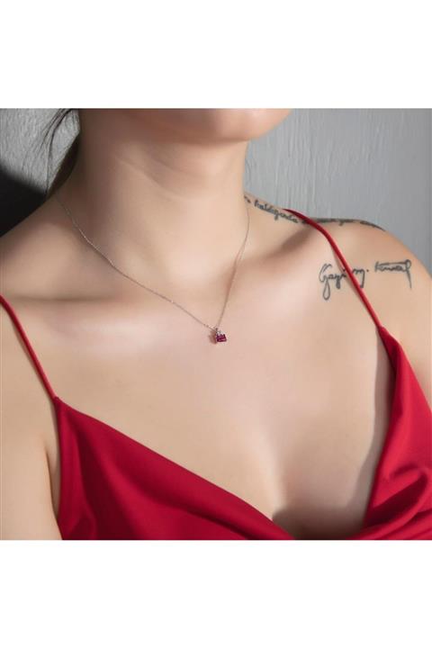 EFE TOPTAN KUYUMCULUK Kaıdn Beyaz Altın Taşlı Kolye