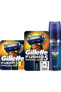 Gillette Fusion Proglide Flexball Tıraş Paketi (tıraş Makinesi + 8'li Tıraş Bıçağı + Tıraş Jeli)