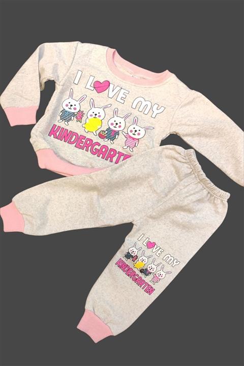 kelebek iç çamaşır Çocuk Pijama Takımı 3-6 Yaş Arası Tavşan Desenli Pijama Takım