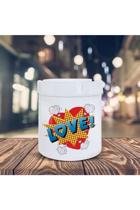 Asilmeydan Love Küllük Pop Art Baskılı Kül Tablası K-102