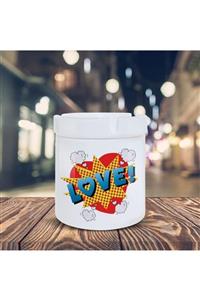 Asilmeydan Love Küllük Pop Art Baskılı Kül Tablası K-102