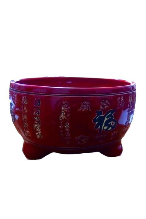 İthal Bonsai Için Kırmızı Seramik Saksı