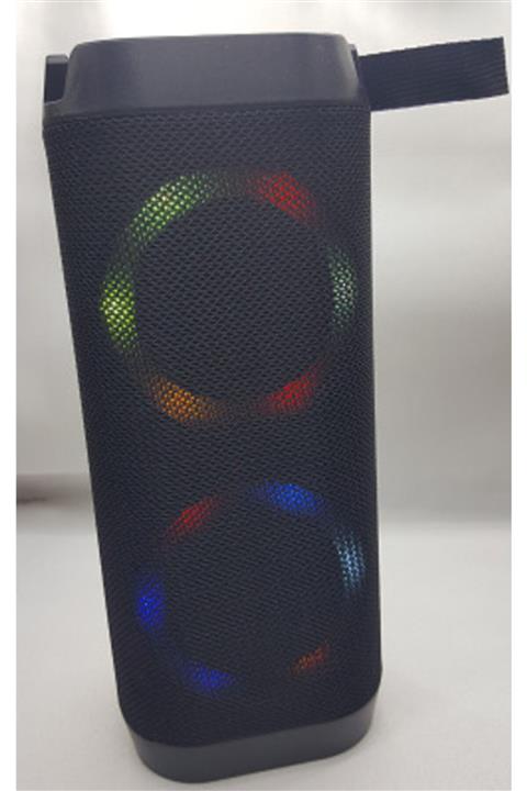 Paleon Rengarenk Işıklı Bluetooth Hoparlör Radyolu Süper Bass Ses Bombası Siyah