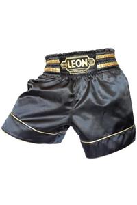 By Leon 1982 Leon Gold Star Muay Thai Kick Boks Şortu Siyah