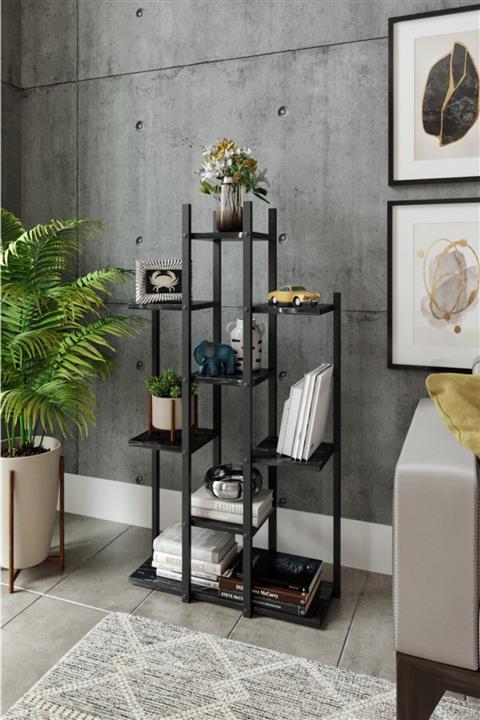 messer Gardenya Çiçeklik Siyah Mermer Desen