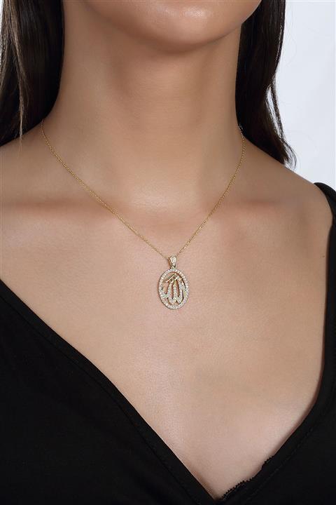 SARIASLAN Allah Yazılı Kolye