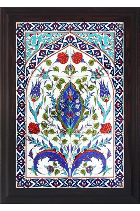 Armada Çini 40x60 Cm Ed 508 Mavi Göbekli Eldekoru Çini Pano