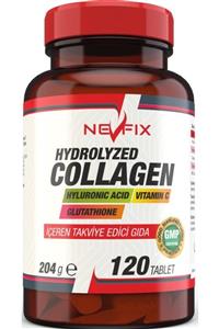 Nevfix 120 Tablet Collagen Kollajen Hyaluronic Acid Glutatyon Vitamin C