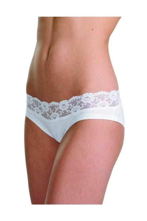 Blackspade Kadın Beyaz  %95 Pamuk Dantelli Slip