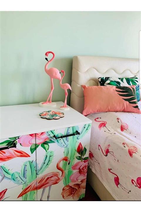 biomaxi plus Tasarim Pembe Flamingo (45 Ve 32 Cm)