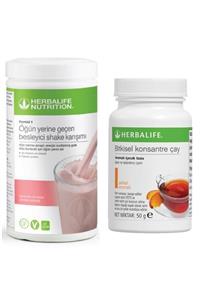 Herbalife Öğün Yerine Geçen Besleyici Shake Karışımı Ahududu Aromalı +bitkisel Konsantre Çay Şeftali Aromalı