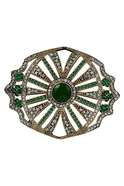 Zuk Collection Gümüş Yuvarlak Otantik Broş