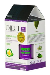 Dieci Herbal Oils Amonyaksız Saç Boyası 1.1 Blue Black - Mavi Siyah + Free Hair Mousse 50ml.