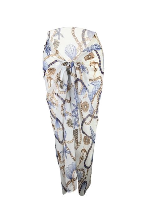 MANOTRES Marin Shell Şifon Pareo