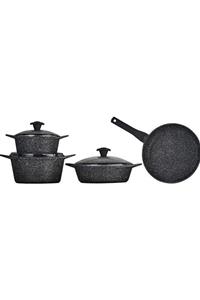 FALEZ Doa Cast Granit Döküm Set 7 Parça-black
