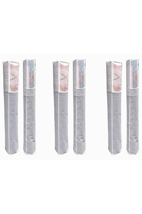 Keven Home 3 Adet - 2li Pencereli Halı Hurcu Seti, Çizgili Model- 3 Adet 4m2 + 3 Adet 6m2