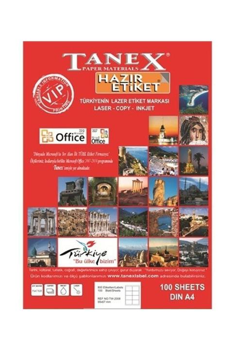 Tanex TANEKS TW-2096 43,2x8,5 mm LASER ETİKET 100 AD.
