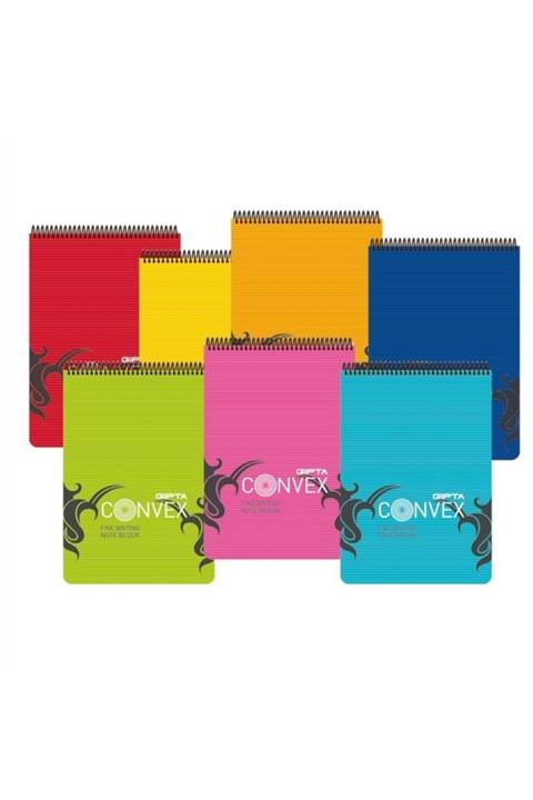 Gıpta A4 Bloknot Convex Spiralli Plastik Kapak Kareli 100 Yaprak 3-1394000-2181 (6 Lı Paket)