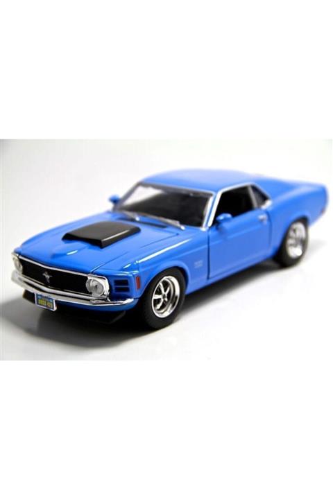VARDEM OYUNCAK Motormax 1:24 1970 Ford Mustang Boss 429 Diecast Model Araba Mavi