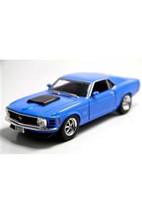 VARDEM OYUNCAK Motormax 1:24 1970 Ford Mustang Boss 429 Diecast Model Araba Mavi