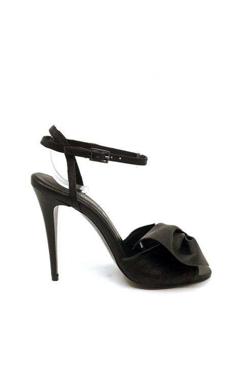 trendytopuk Siyah Topuklu Sandalet - Love