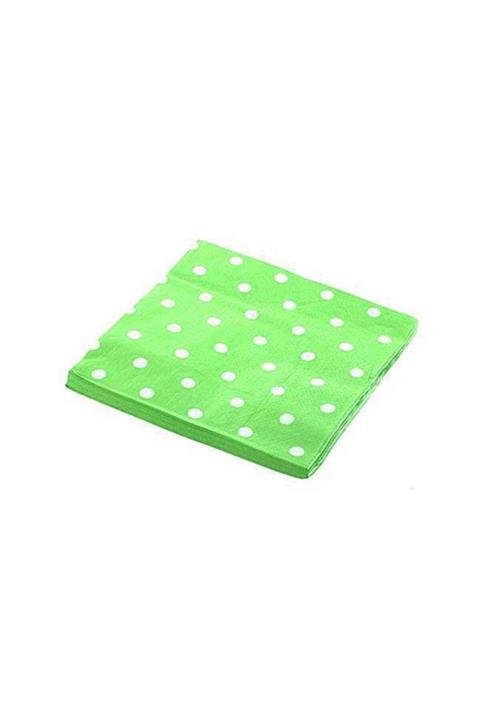 NEWOTO Peçete Puantiyeli Yeşil 33x33 Pk:20