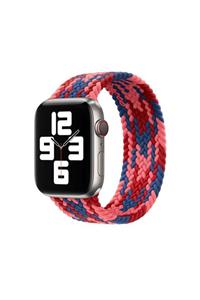 WIWU Apple Watch 38mm Uyumlu  Braided Solo Loop Contrast Color Small Kordon