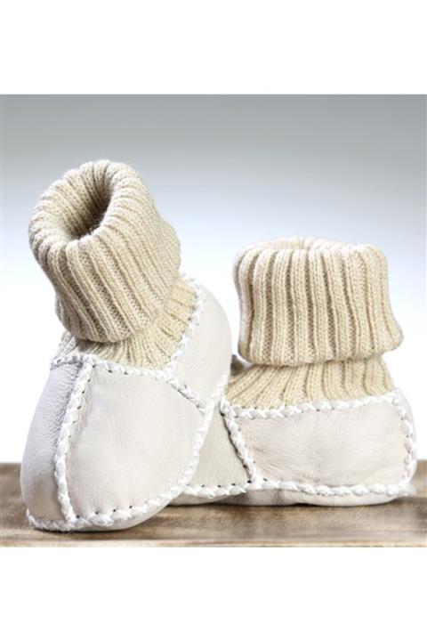 Pialetti Baby Doğal Kuzu Derisi Bebek Patiği