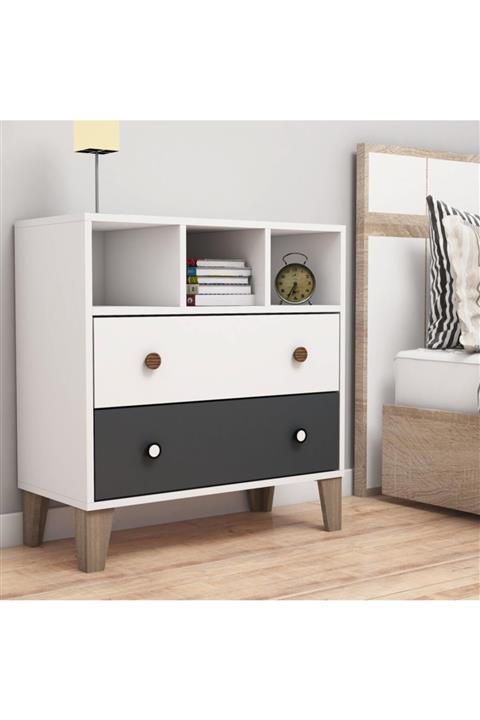 Bimossa N4010 Maya Raflı Çekmeceli Şifonyer