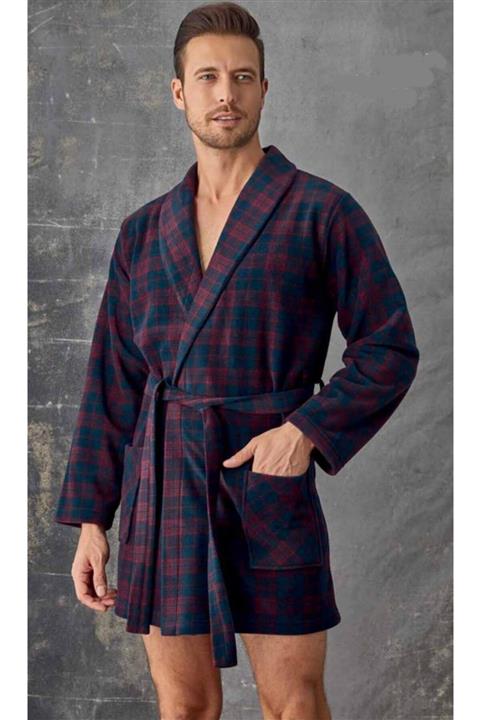 KLY Erkek Polar Bordo Tek Rob Sabahlık