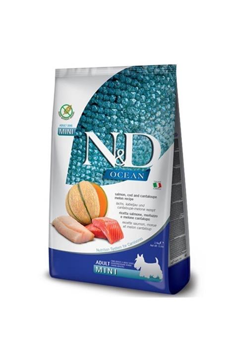 N&D Ocean Morina Balıklı Bal Kabaklı Ve Kavunlu Mini Irk Tahılsız Yetişkin Köpek Maması 7 kg