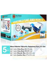ÜLBAG 5'li Vakumlu Saklama Poşeti Seti - 2 ( New )- Vakumlu Hurç - Vakumlu Torba