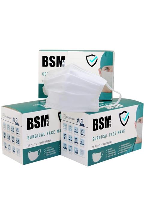 BSM Beyaz Meltblown Medikal Maske 150 Adet