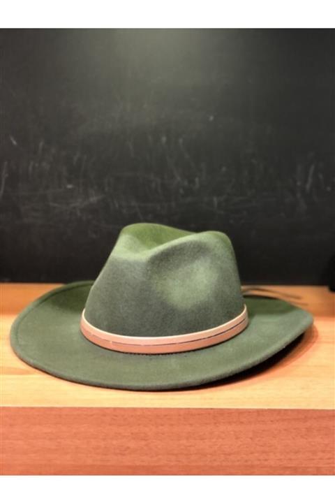 Şapkacımadam Unisex Yeşil  Fötr Şapka