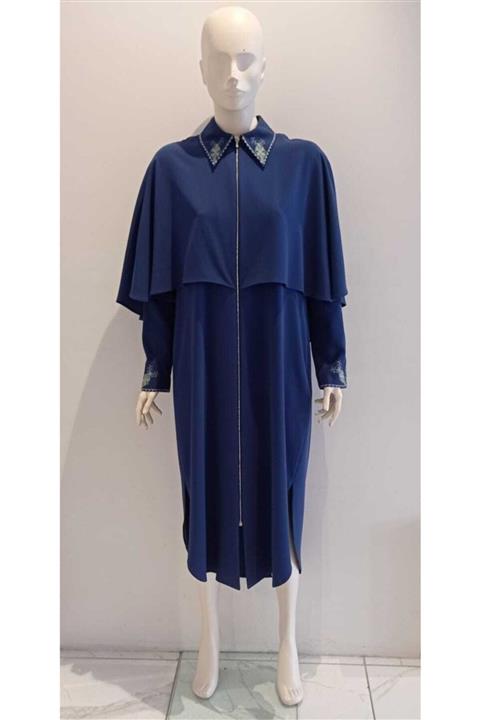 Kayra Yakası Işlemeli Sırtı Yırtmaçlı Giy-çık