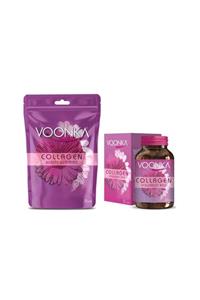 Voonka Collagen Hyaluronic Acid Kollajen 32 Tablet+Collagen Beauty Gummies 30 Çiğnenebilir T. Kolajen Set