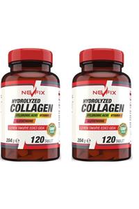 Nevfix Collagen Kollajen Vitamin C Hyaluronic Acid 120 Tablet X 2 Kutu