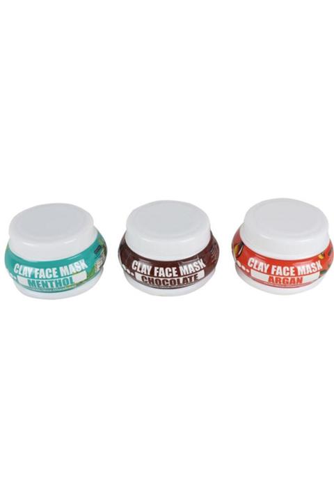 MCK 3'Lü Clay Face Mask Menthol - Chocalete - Argan Yağlı Killi Yüz Maskesi