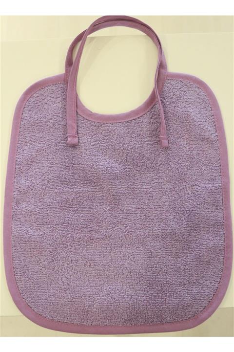 Ender Home Lila Havlu Biyeli Bebek Mama Önlüğü Pamuklu Bukle Önlük