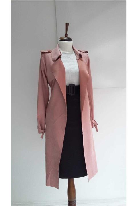 BEBE PLUS Kadın Pembe Trençkot
