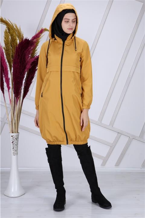 Cristina Kadın Hardal Yağmurluk