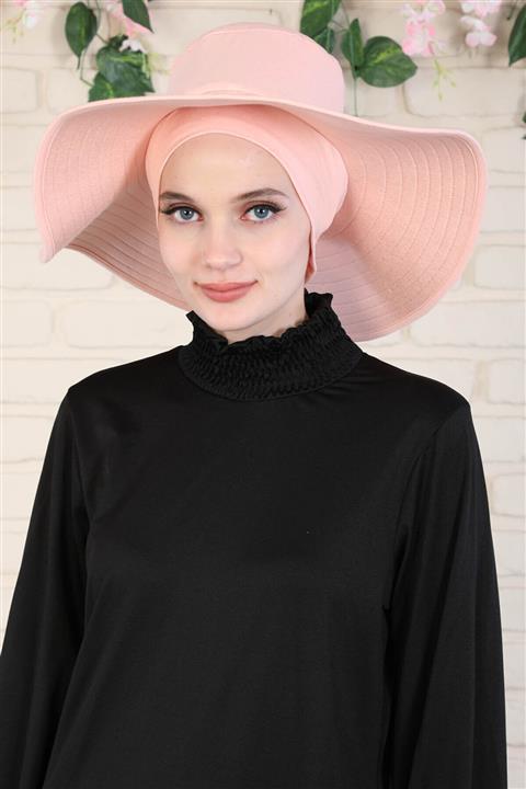 Ayşe Tasarım Pembe Boneli Şapka