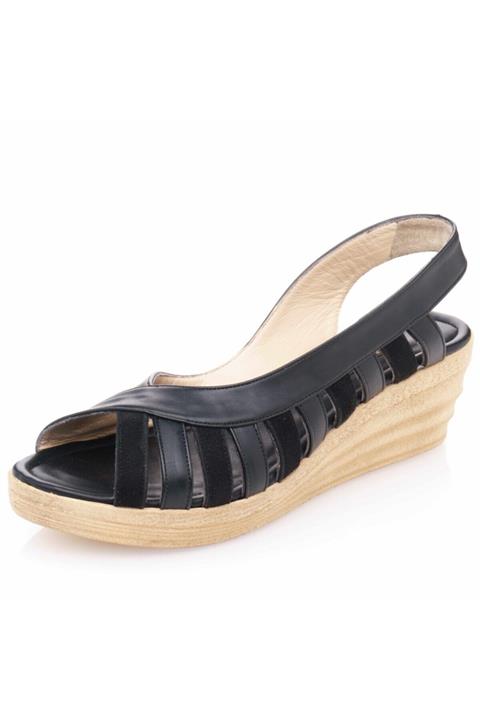 İriadam Kadın Siyah Dolgu Topuk Ayakkabı