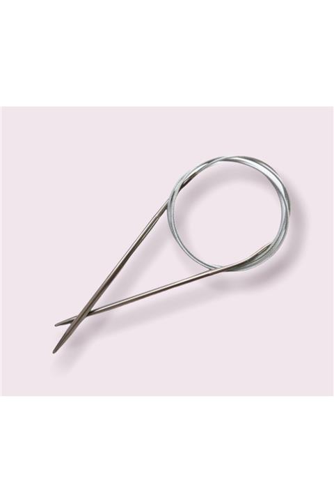 Yabalı Çelik Misinalı 100 cm Örgü Şiş No:2